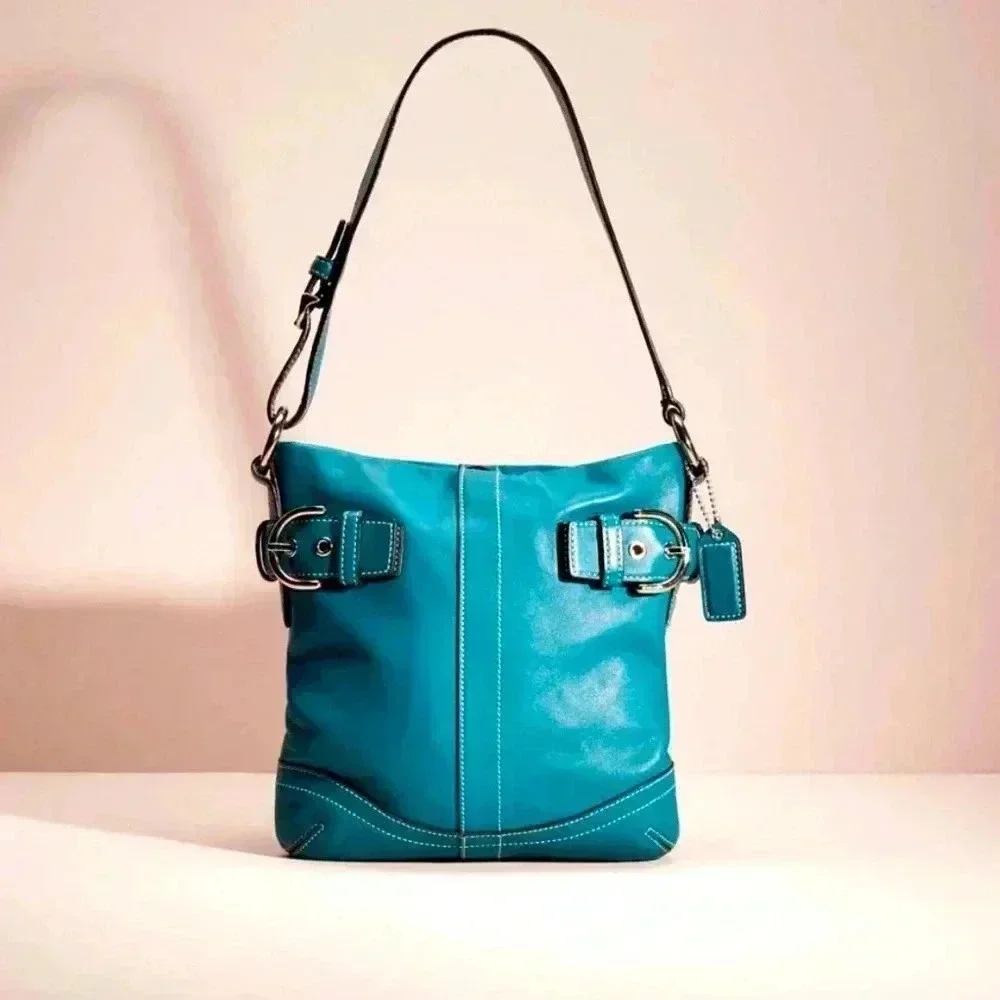 Coach Vintage Soho Slim Buckle Small Hobo Leather Bag